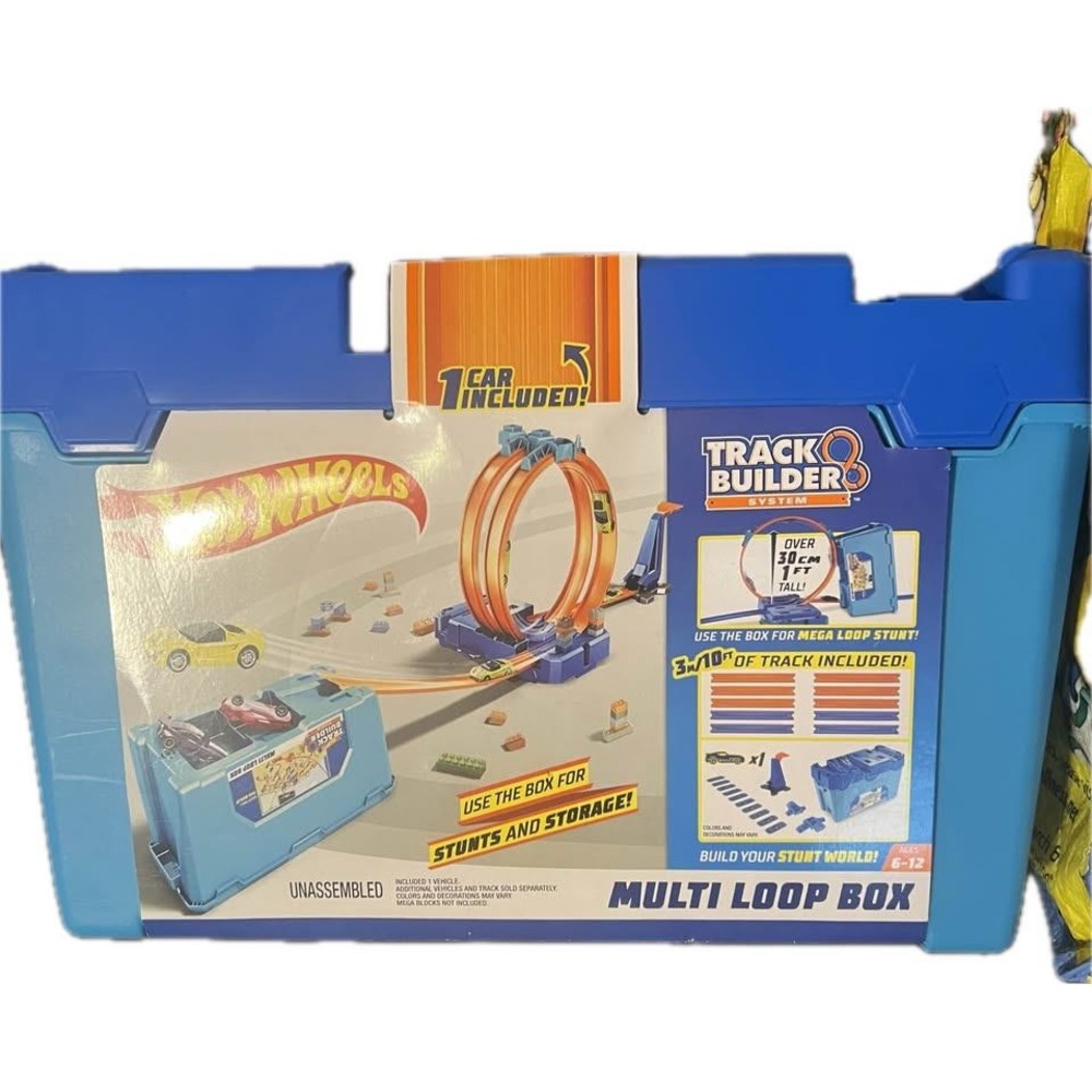 NEW Mattel HOT WHEELS Track Builder System MULTI LOOP BOX Stunts Storage SEALED